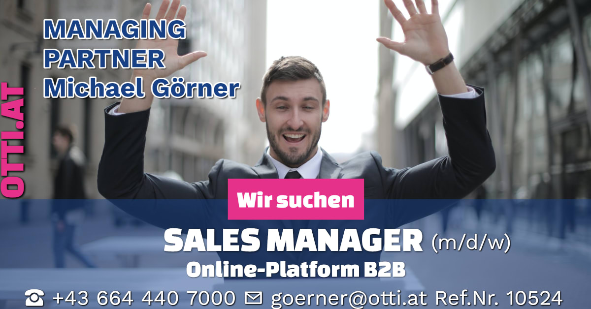 Wien: Sales Manager (m/w/d) – Jahresbrutto ab T-EUR 40, Vollzeit