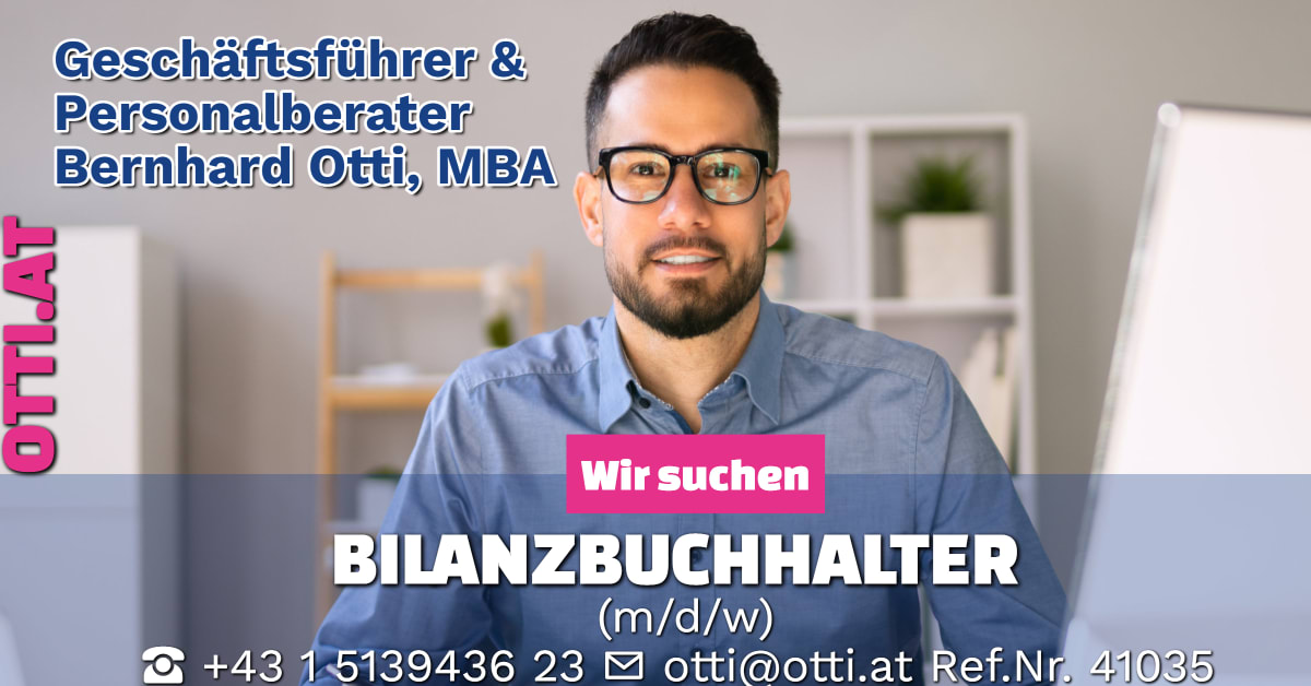Wien: Bilanzbuchhalter (m/w/d) – Jahresbrutto ab T-EUR 49, Vollzeit