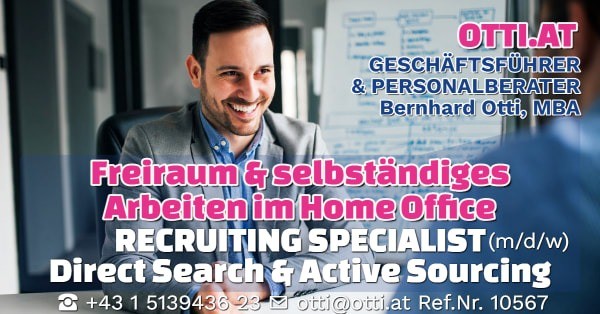 Wien: Recruiting Specialist (m/w/d) Direct Search / Active Sourcing – Jahresbrutto ab T-EUR 35, Vollzeit