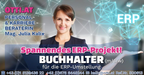 Steiermark: Buchhalter (m/w/d) für ERP Umstellung – Jahresbrutto ab T-EUR 35, Vollzeit
