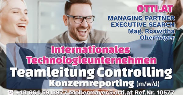 Oberösterreich: Teamleitung Controlling (m/w/d) – Jahresbrutto ab T-EUR 90, Vollzeit
