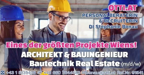 Wien: Architekt/Bauingenieur/Bautechniker Real Estate m/w/d – Jahresbrutto ab T-EUR 45, Vollzeit