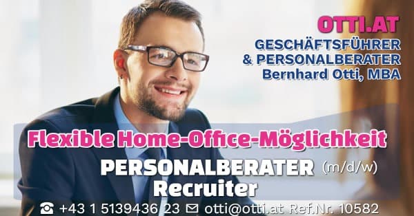 Wien: Personalberater / Recruiter (m/w/d) flexible Home-Office-Möglichkeit – Jahresbrutto ab T-EUR 40, Vollzeit