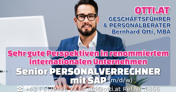 Niederösterreich: Senior Personalverrechner mit SAP (m/w/d) – Jahresbrutto ab T-EUR 55, Vollzeit