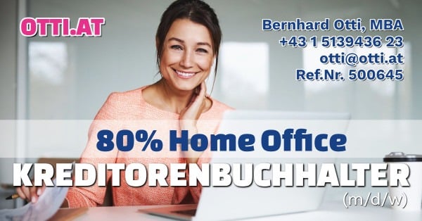 Wien: Kreditorenbuchhalter (m/w/d) / 80% Home Office – Jahresbrutto ab T-EUR 40, Vollzeit