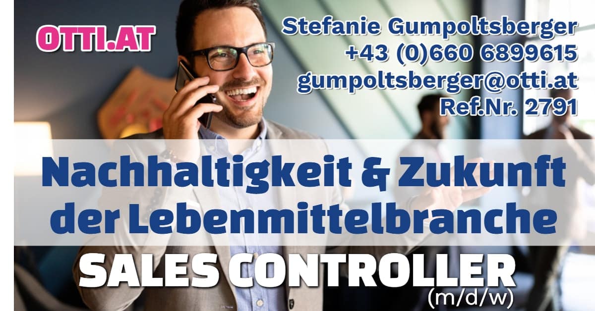 Wien: Sales Controller (m/w/d) – Jahresbrutto ab T-EUR 49, Vollzeit