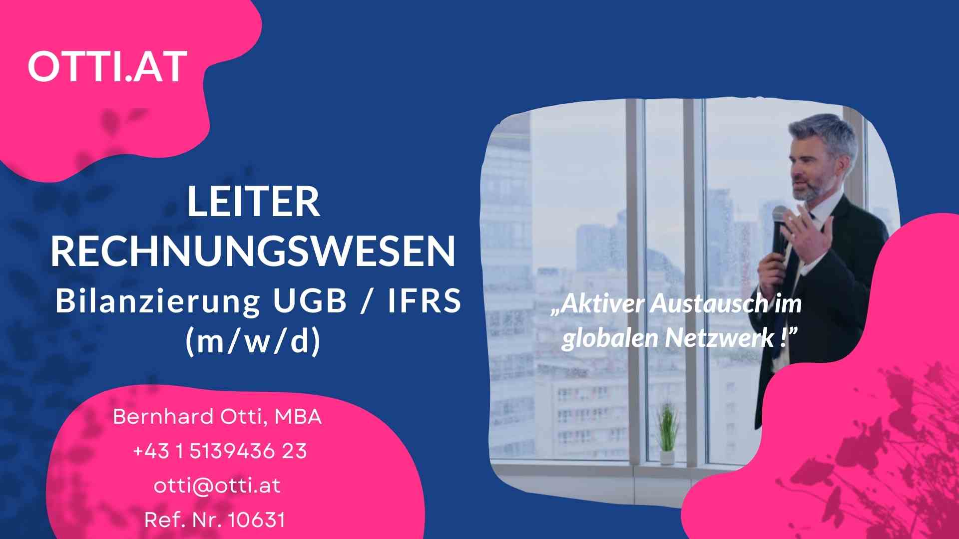 Wien: Leiter Rechnungswesen / Bilanzierung (UGB / IFRS) (m/w/d) – Jahresbrutto ab T-EUR 70, Vollzeit